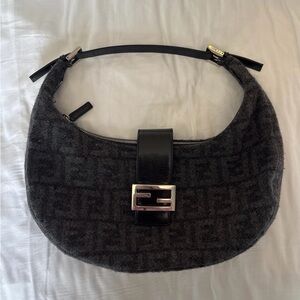 wool fendi croissant bag